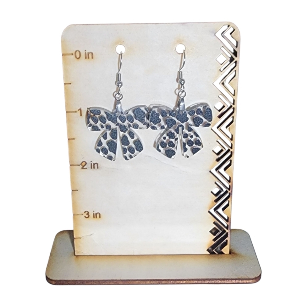 Savage Spark Bow Acrylic Drop Earrings